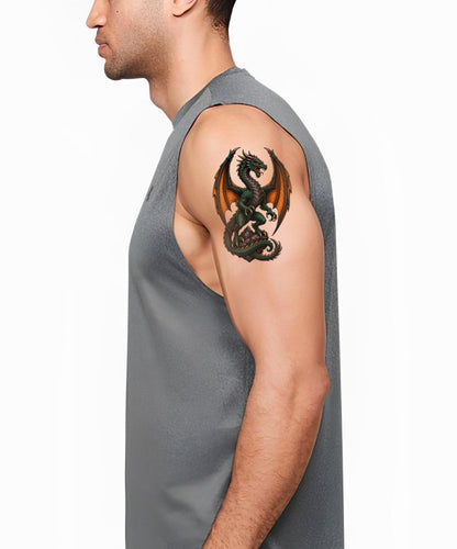 Neo Traditional Wyvern Tattoo Illustration