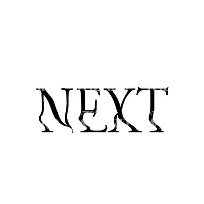 Next Melting Font Lettering Tattoo Design