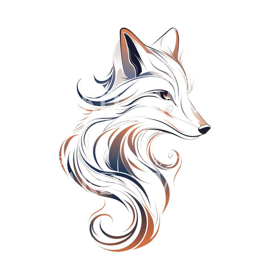 Sketch Fox Tattoo Design