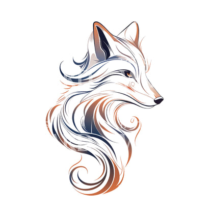 Sketch Fox Tattoo Design