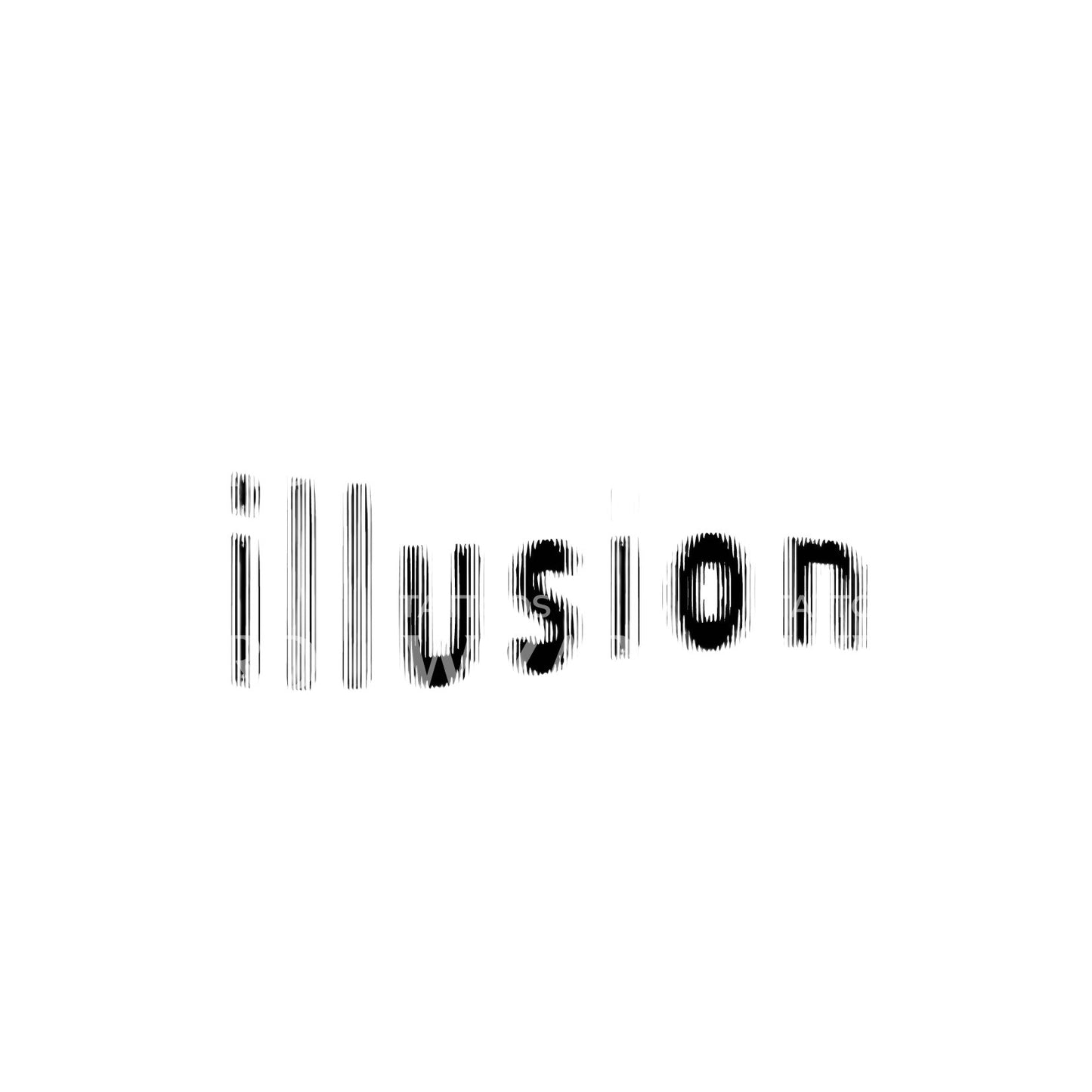 Illusion Blurry Font Lettering Tattoo Design