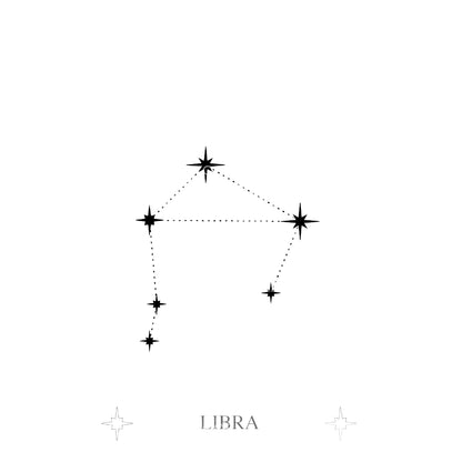 Libra Zodiac Constellation Tattoo Design