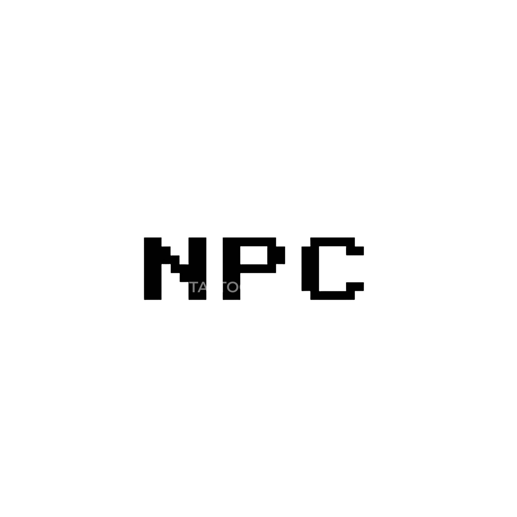 NPC Code Lettering Tattoo Design – Tattoos Wizard Designs
