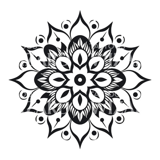 Conception simple de tatouage de mandala