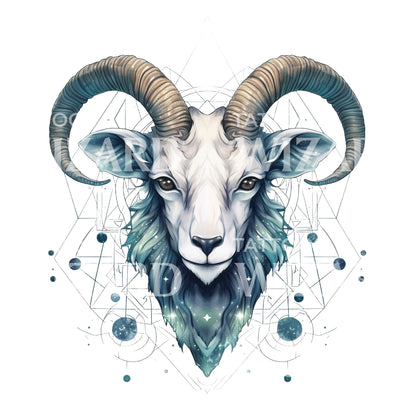 Aries Zodiac Sign Tattoo Design
