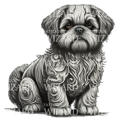 Slicken Majesty Shin Tzu Tattoo design
