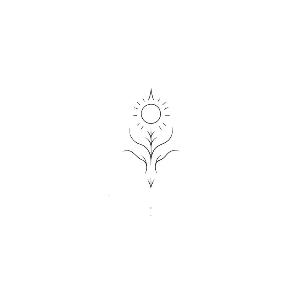 Conception de tatouage de signe du zodiaque Glyphe minimaliste Bélier