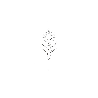 Minimalist Glyph Aries Zodiac Sign Tattoo Design