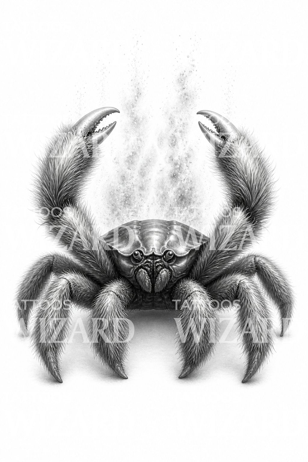 Yeti Crab Deep Sea Tattoo Design