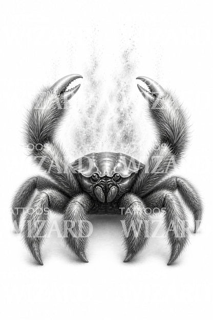 Yeti Crab Deep Sea Tattoo Design