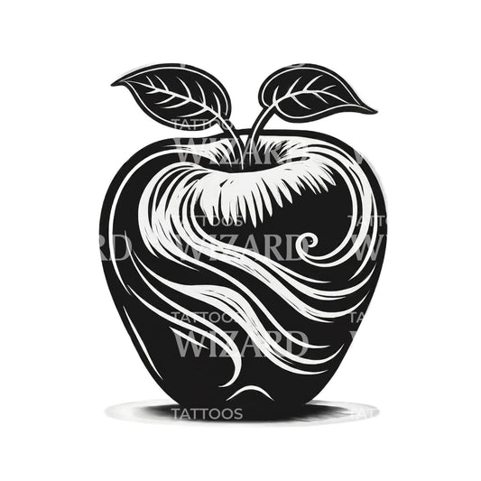 Black Apple Tattoo Design