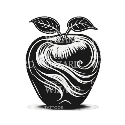 Black Apple Tattoo Design