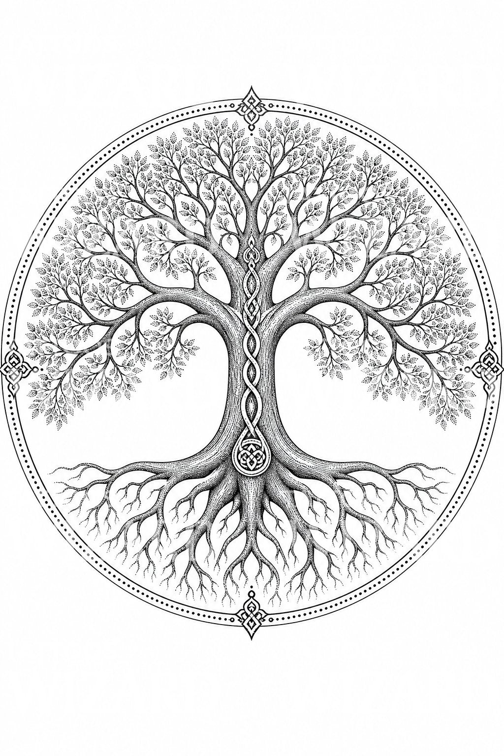 Yggdrasil Tree of Life Tattoo Design