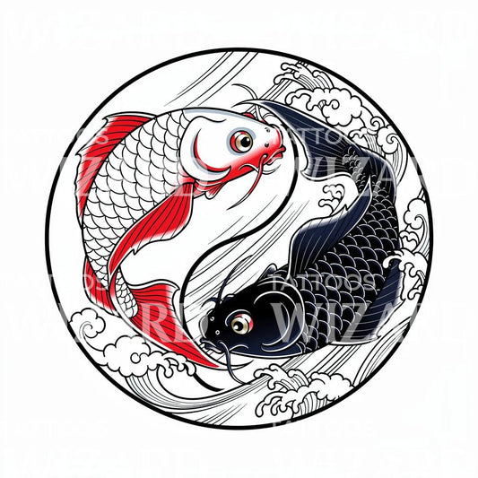 Yin-Yang-Koi Tattoo-Design