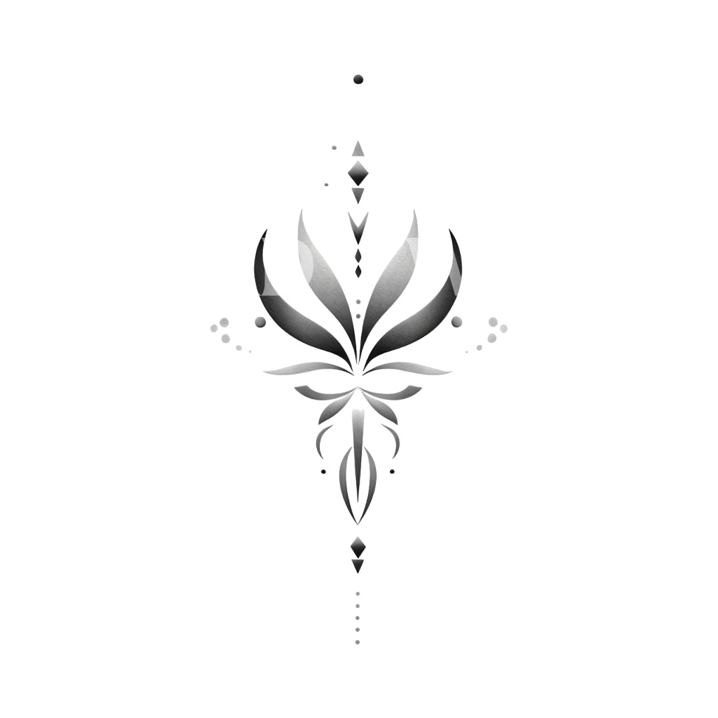 Abstract Lotus Flower Tattoo Design