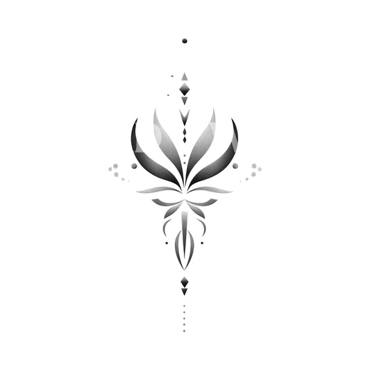 Conception de tatouage abstrait de fleur de lotus