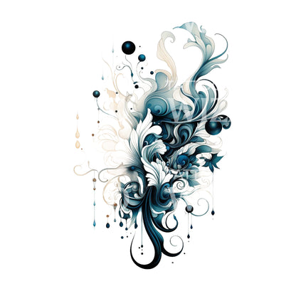 Abstract Swirling Shapes Tattoo Design