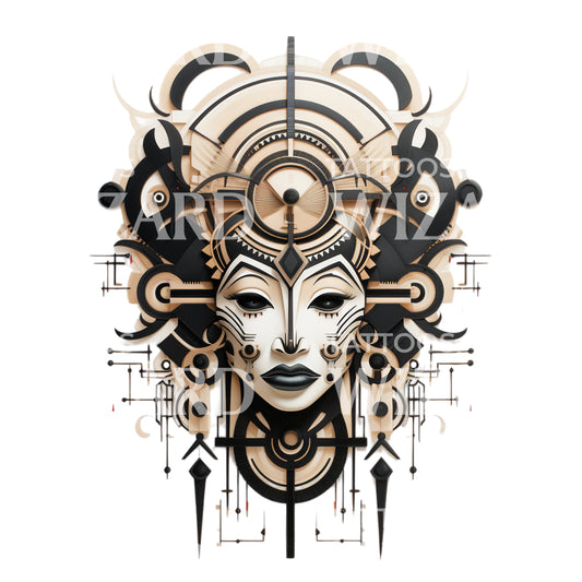 Clockwork Goddess Tattoo Design