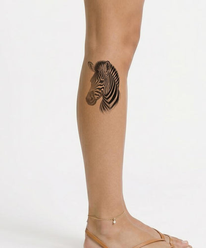 Schwarz-graues Zebra-Tattoo-Design