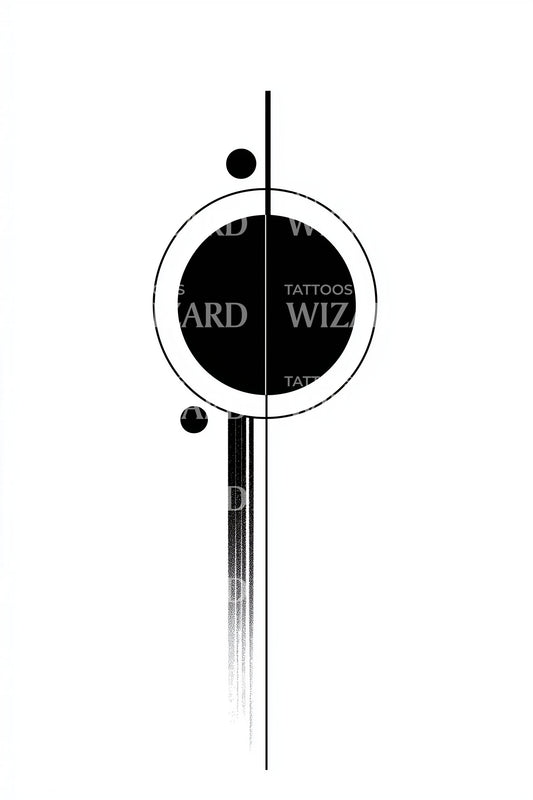 Design del tatuaggio cerchio discesa zen