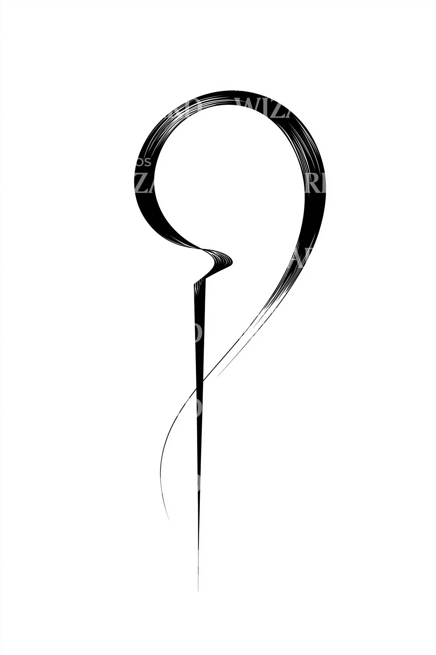 Idea de tatuaje Zen Loop Stroke