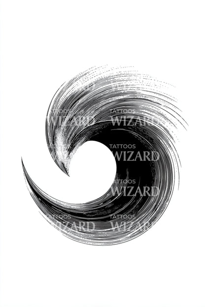 Zen Spiral Swirl Tattoo Design