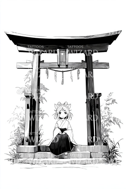 Zen Torii Meditations-Tattoo-Design