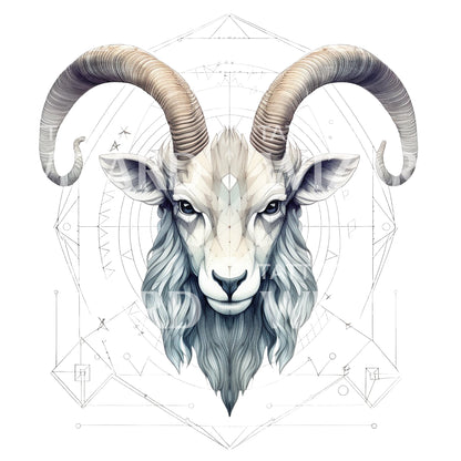 Aries Zodiac Sign Tattoo Design