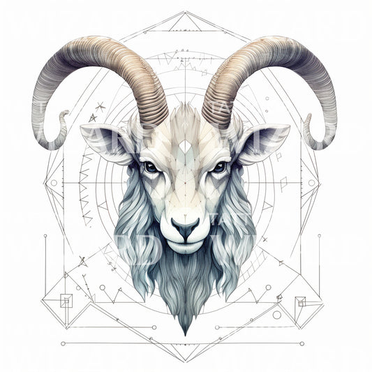 Conception de tatouage de signe du zodiaque Bélier