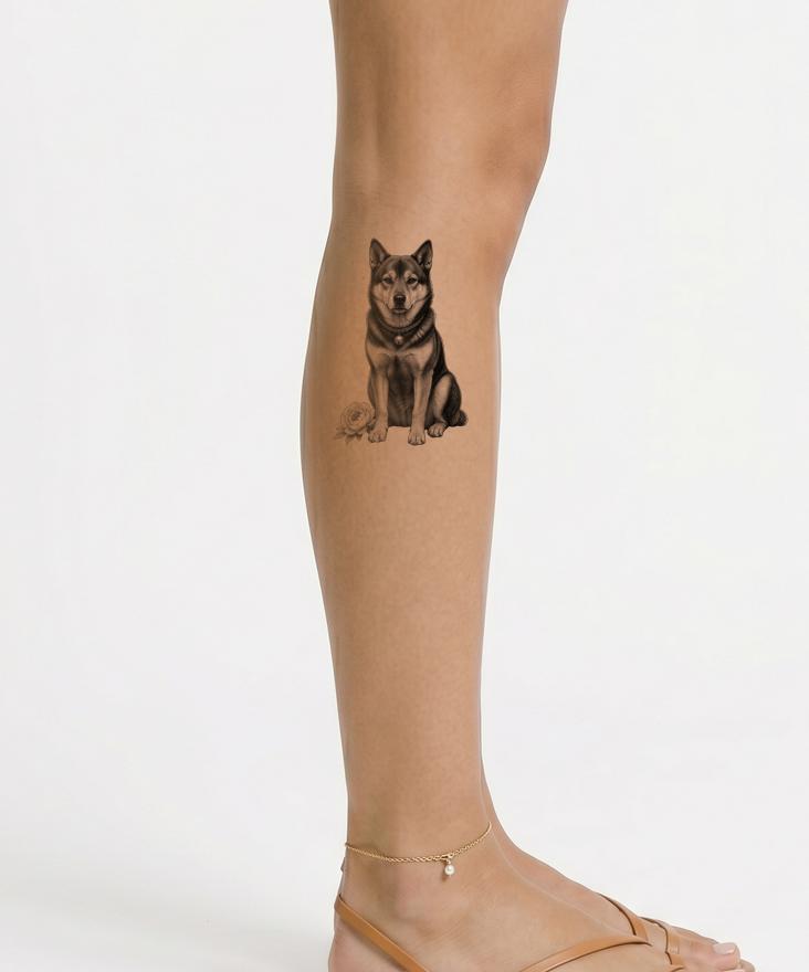 Chinese Zodiac Dog Tattoo Design