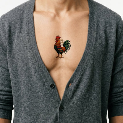Chinese Zodiac Rooster Tattoo Design