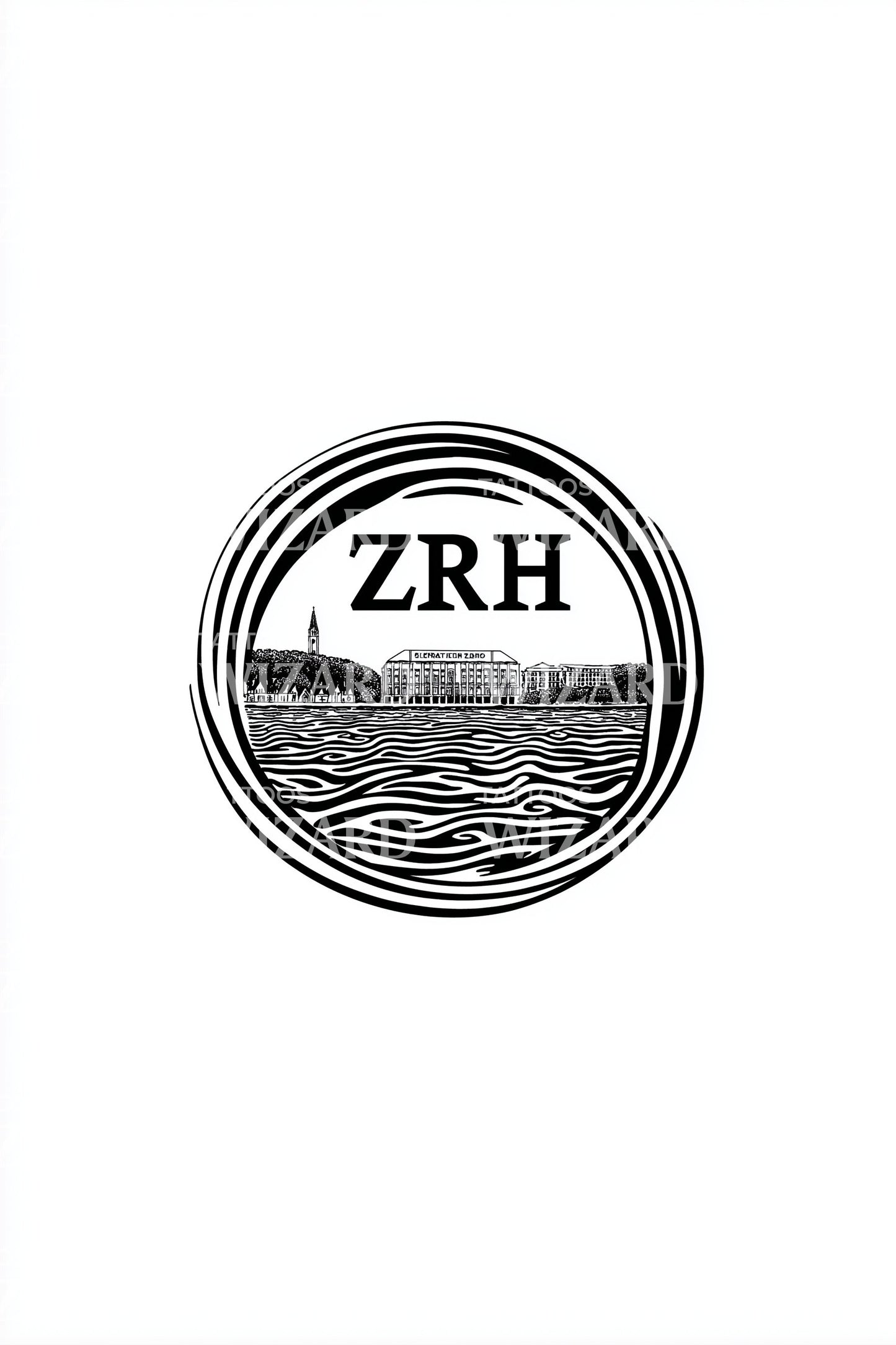 Zurich ZRH Seal Tattoo Design