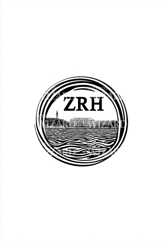 Zurich ZRH Seal Tattoo Design