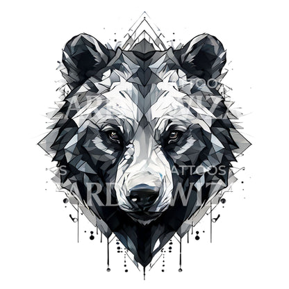 Geometric Bear Tattoo Design