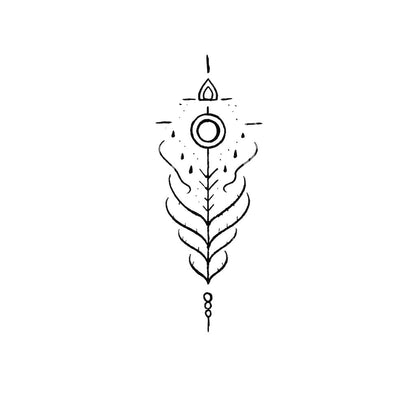 Handpoke Tree and Earth Connexion Tattoo Design